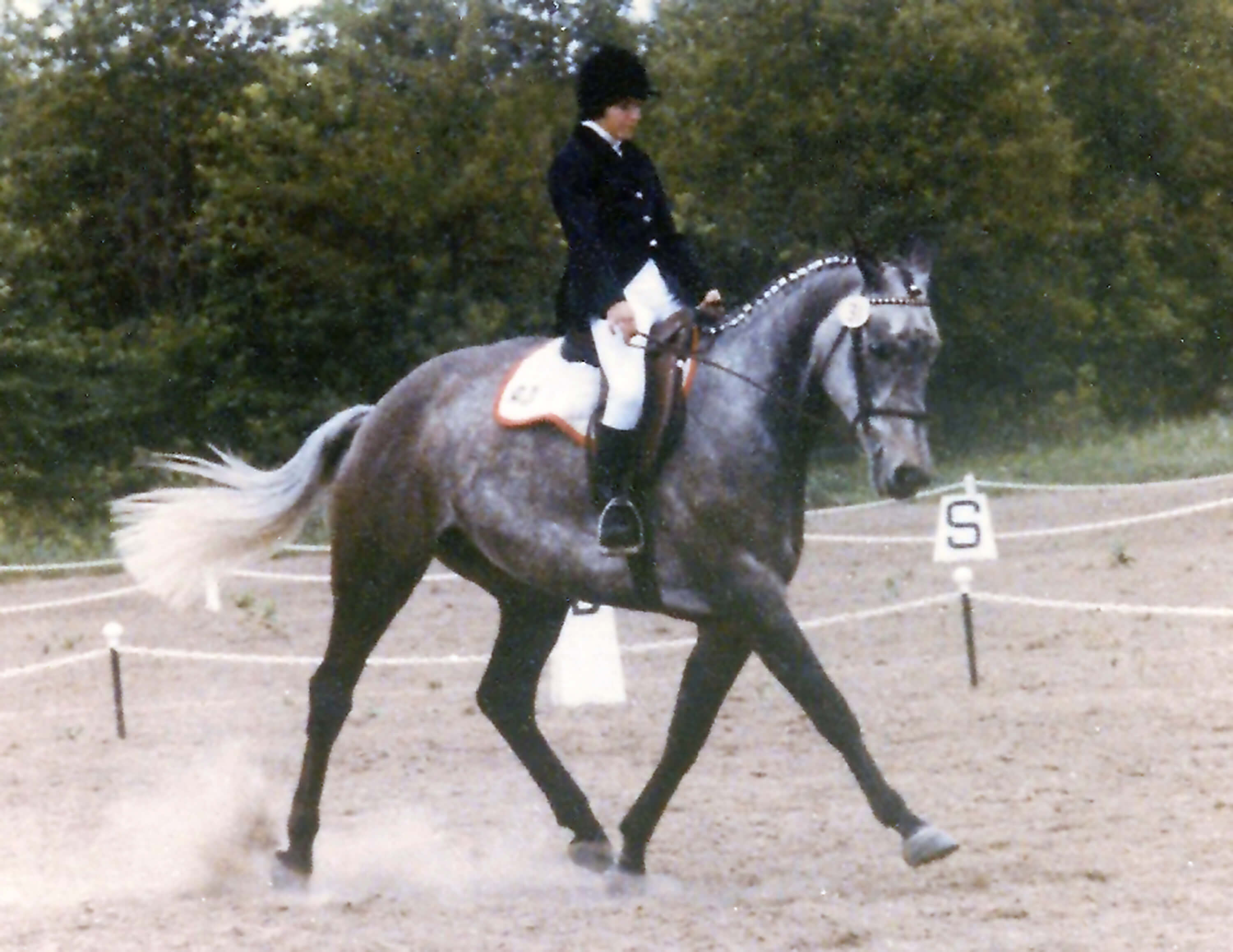 Leanna with her horse Alpenglow. At age 16, Leanna was the youngest rider to win the regional championship. 